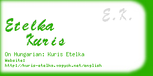 etelka kuris business card